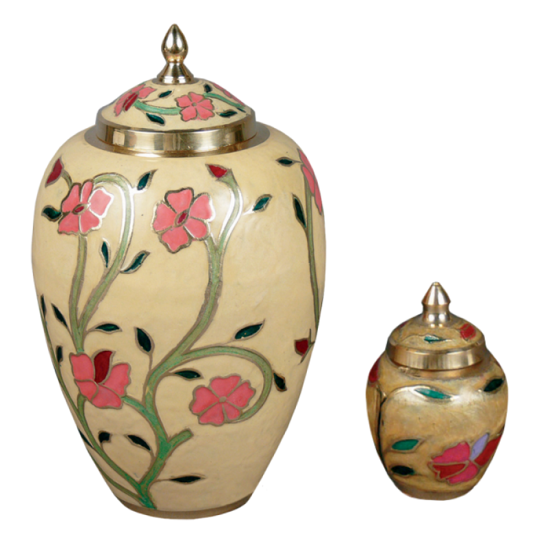 Heather - Light Yellow Floral with Brass Top (Adult)