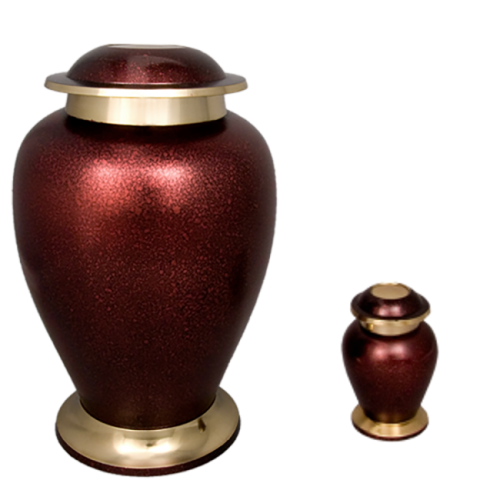 Cardinal - Deep Red w/Brass Band and Base (Adult)