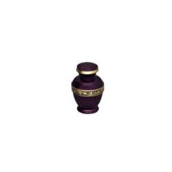 Aubergine II Token - Royal Purple Token w/Brass Banded Base