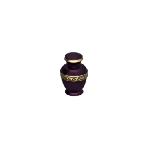Aubergine II Token - Royal Purple Token w/Brass Banded Base