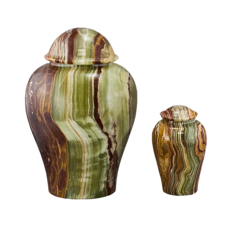 Onyx Vase - Tan/Rust/Green/White Onyx Vase (Adult)