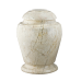 Creme Travertine - Creme/White Marble Vase with Base (Adult)