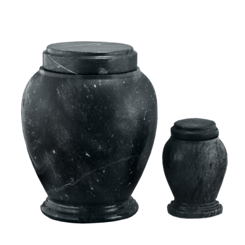 Black Marble - Black Marble Vase with Base (Adult)