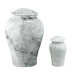 Arno White Marble Token - White/Gray Marble Vase (Token)