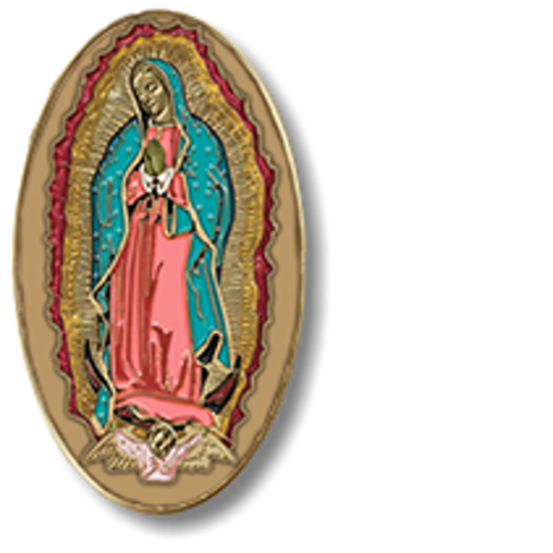 Lady of Guadalupe Medallion (Aqua Cloak)