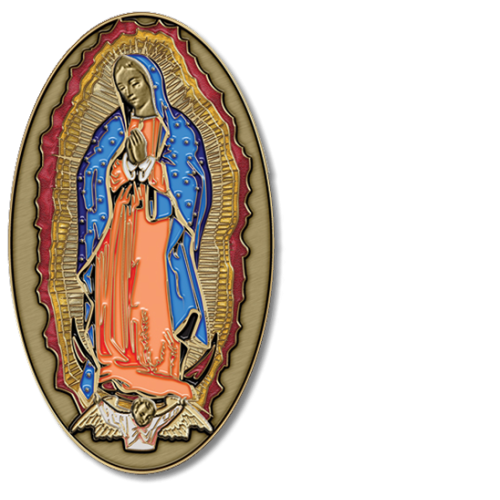 Lady of Guadalupe Medallion (Blue Cloak)