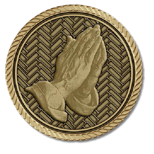 Praying Hands Right Medallion