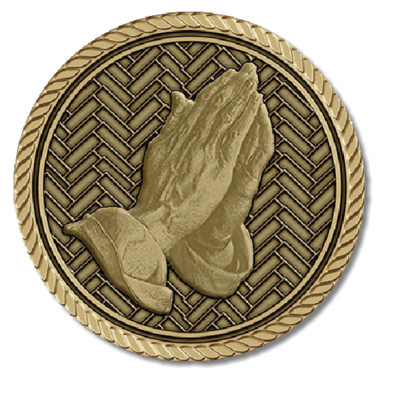 Praying Hands Right Medallion