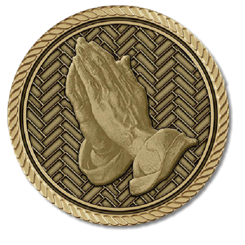 Praying Hands Left Medallion