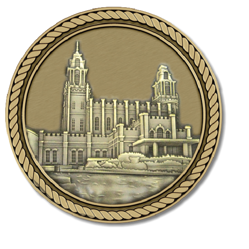 LDS Temple Manti Medallion