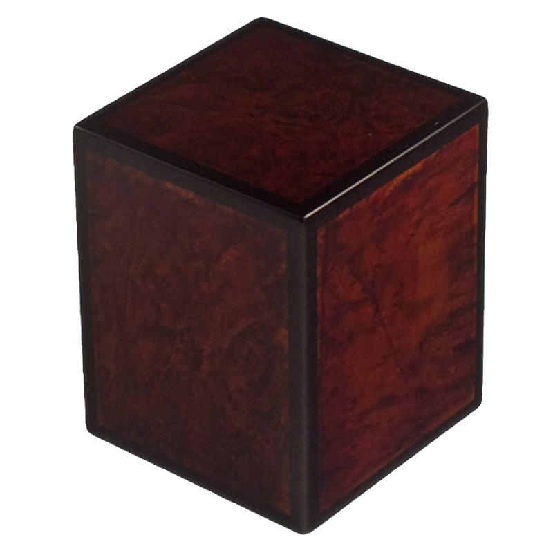 Cognac Wooden Urn - Small