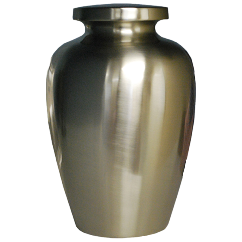 Cretian Antique Brushed Nickel Urn