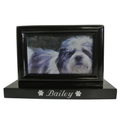 Photo Pet Urn - Black Finish