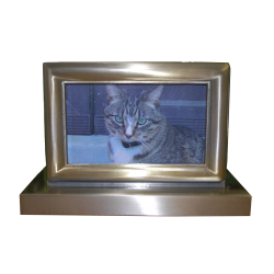 Photo Pet Urn - Brushed Nickel