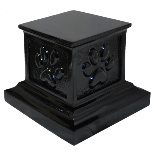 Roman Paws - Black Epoxy Finish Pet Urn