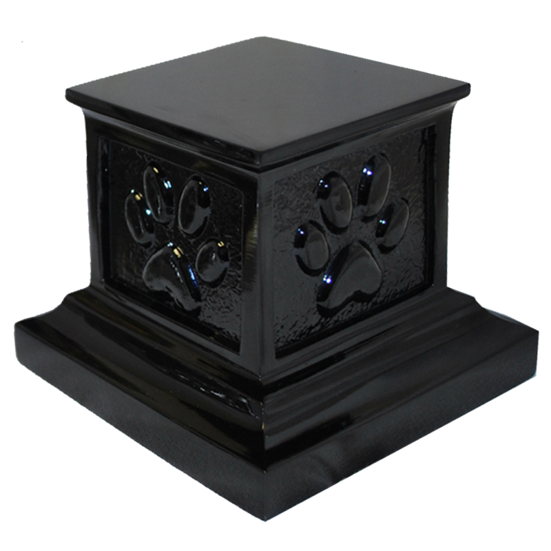 Roman Paws - Black Epoxy Finish Pet Urn