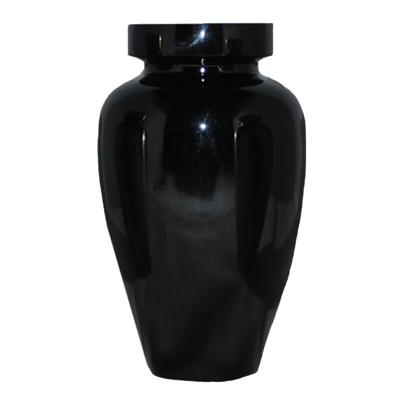 Spartan Black Epoxy Finish Pet Urn