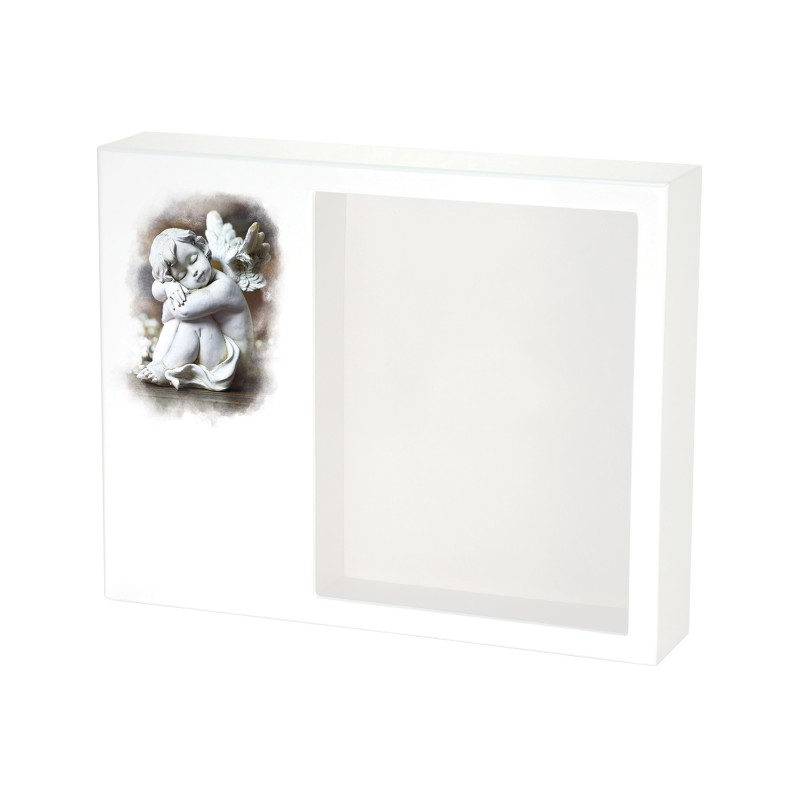 Shadowbox Remembrance Cherub Adult Cremation Urn