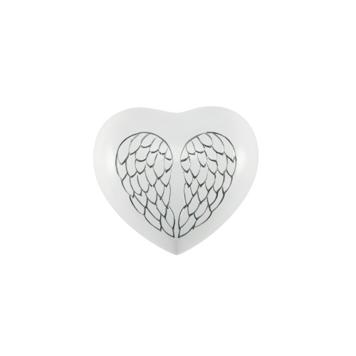 Arielle Heart Urn, Angel Wings