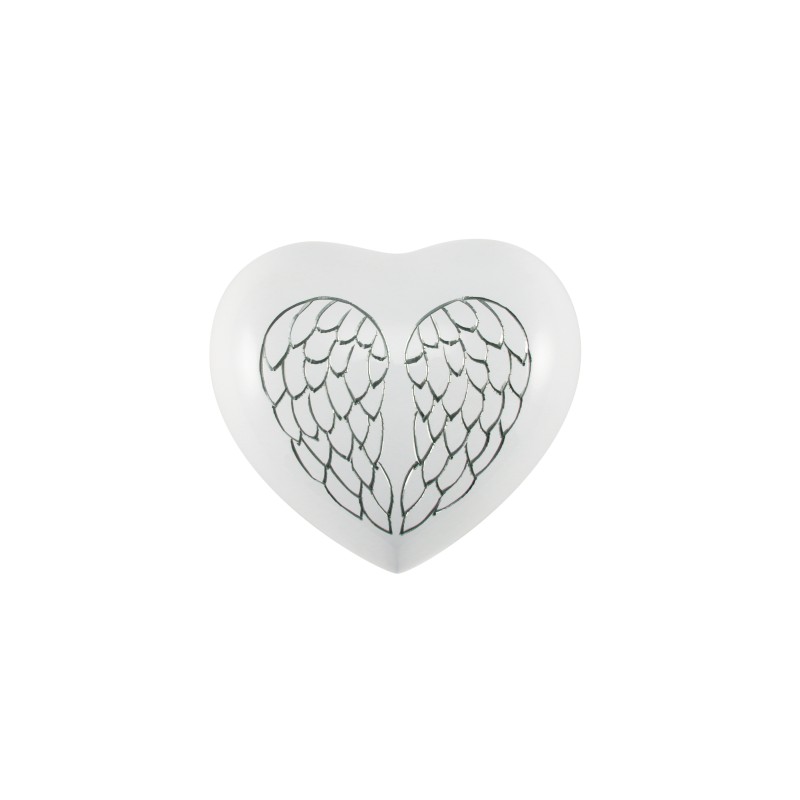 Arielle Heart Urn, Angel Wings