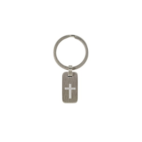 Key Chain Cross - Stainless Steel