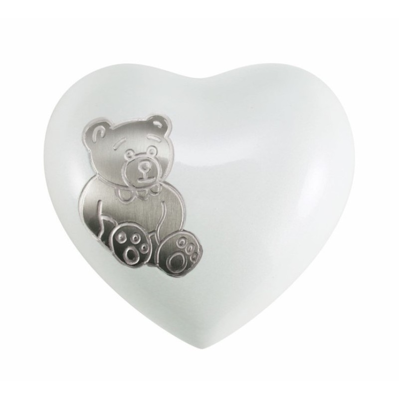 Arielle Heart Urn, Teddy Bear