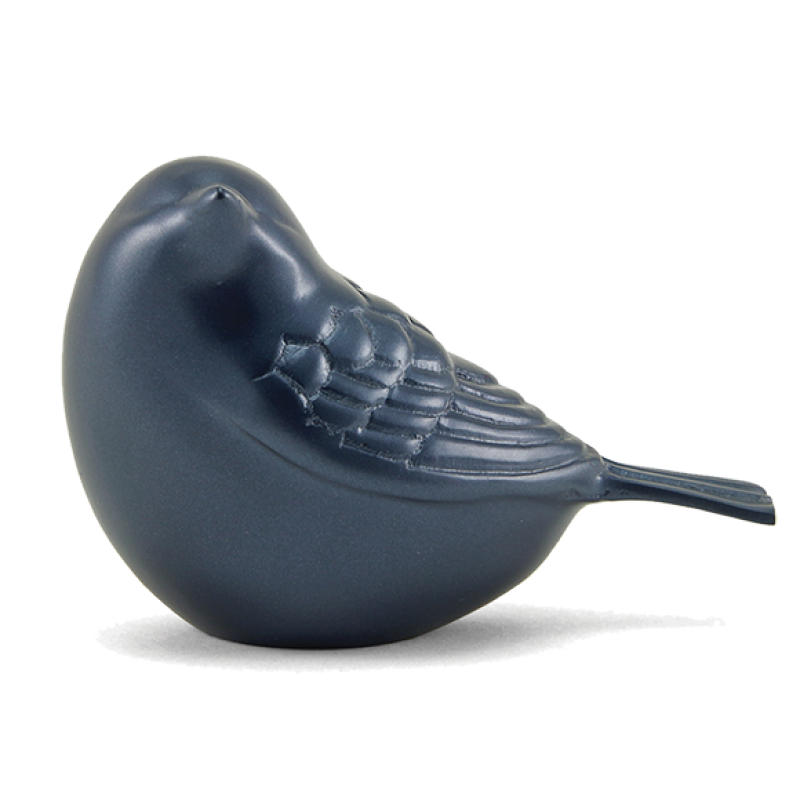 Songbird Frost Blue Keepsake Brass Urn