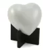 Arielle Heart Urn, Pearl White Arielle Heart Urn, Pearl White