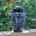 Iris Mosaic Blue Glass Cremation Urn