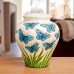 Blue Butterflies Ceramic Urn