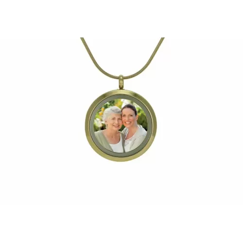 Bronze Photo Round Pendant - includes 19" chain