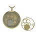 Bronze Round Pendant with 2 inserts Circles