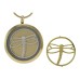 Bronze Round Pendant with 2 inserts Dragonfly