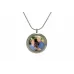 Pewter Photo Round Pendant - Stainless Steel