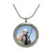 Pewter Photo Round Pendant - Stainless Steel