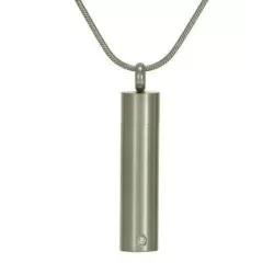 Cylinder Necklace Pewter - Includes 19" chain