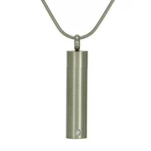 Cylinder Necklace Pewter - Includes 19" chain