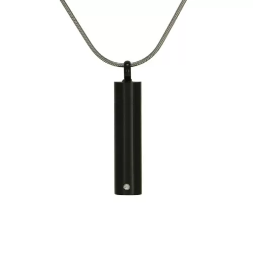 Cylinder Necklace Onyx - Includes 19" chain