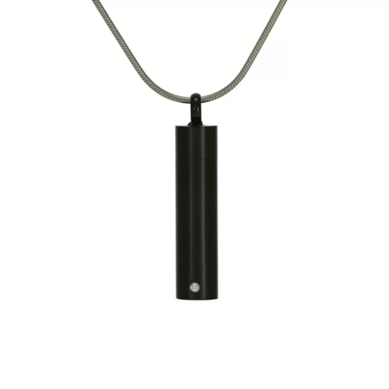 Cylinder Necklace Onyx - Includes 19" chain