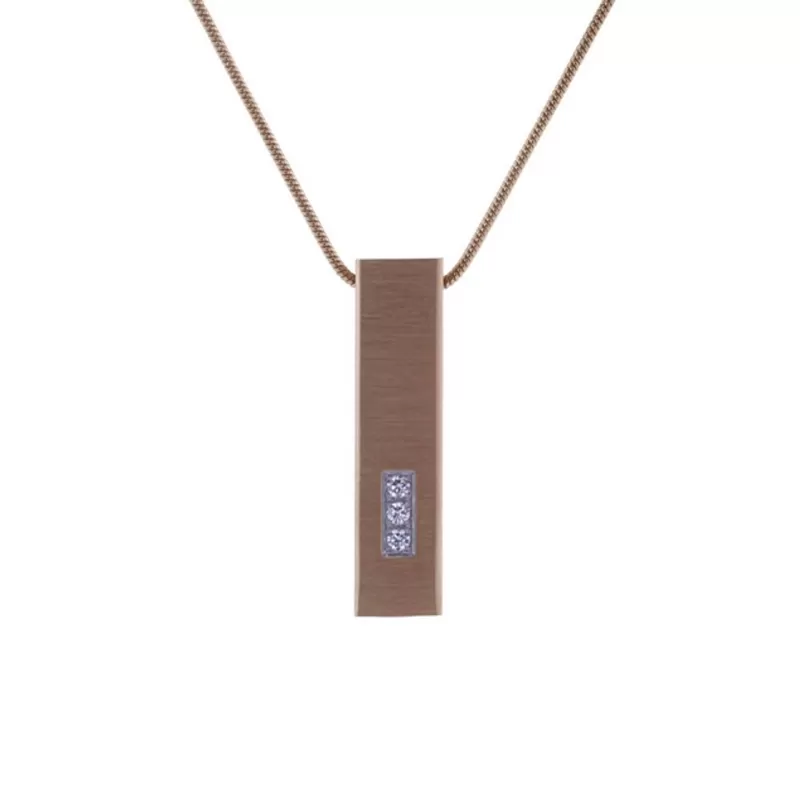 Pillar Necklace Rose Gold - Includes 19" chain