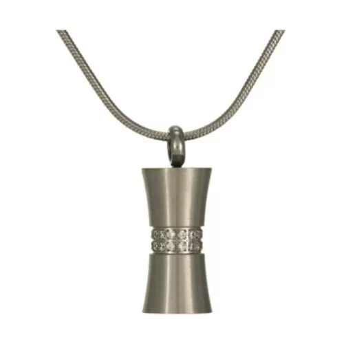 Hourglass Necklace Pewter - Includes 19" chain