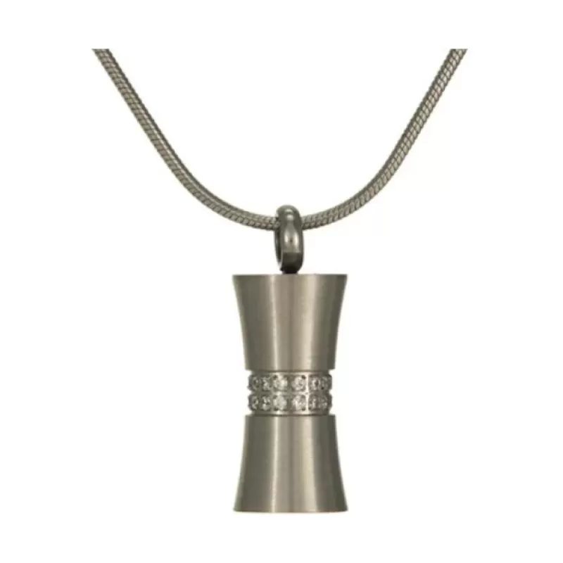 Hourglass Necklace Pewter - Includes 19" chain