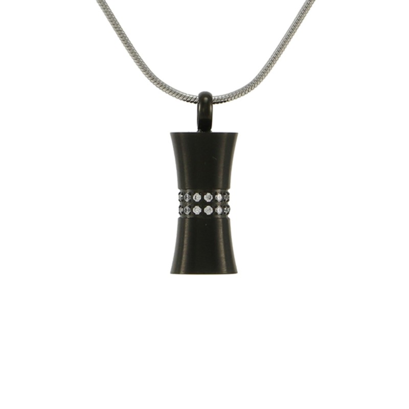 Hourglass Necklace Onyx - Includes 19" chain