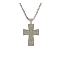 Cross Pewter Pendant - includes 24" chain