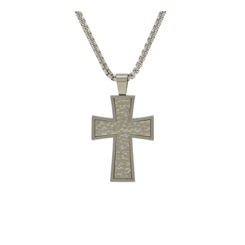 Cross Pewter Pendant - includes 24" chain