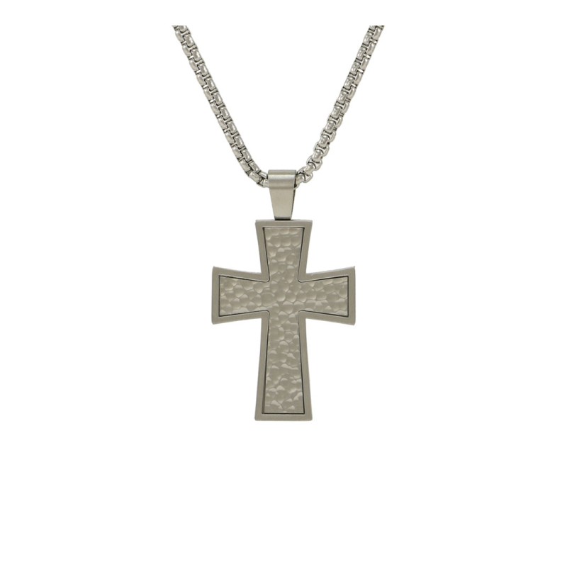 Cross Pewter Pendant - includes 24" chain