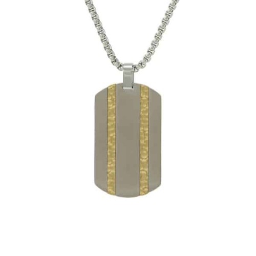 Pewter Tag Necklace - Includes 24" chain