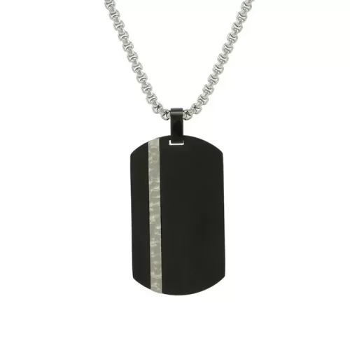 Onyx Tag Necklace - Includes 24" chain