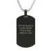 Onyx Tag Necklace - Includes 24" chain