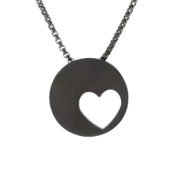 Onyx Eternity Heart Pendant